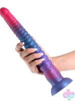Colours Stacked 12" Silicone Dildo Pink/Blue - Image 3