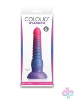 Tri-colored purple satin-finish liquid silicone dildo by Ns Novelties