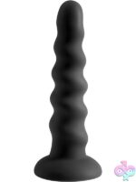 silicone anal dildo suction cup Colours Twist by NS Novelties in black pink and purple