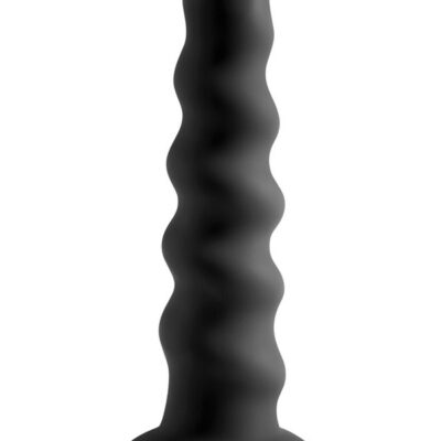 silicone anal dildo suction cup Colours Twist by NS Novelties in black pink and purple