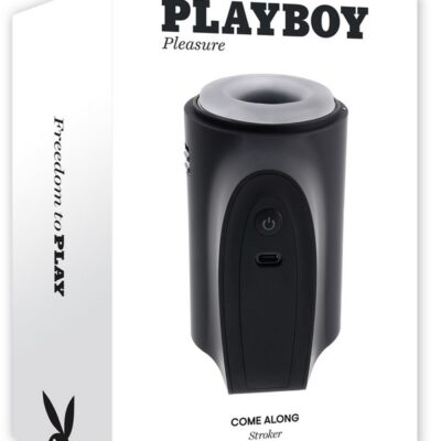 Come Along dual-entry travel automatic stroker in black by Playboy Pleasure