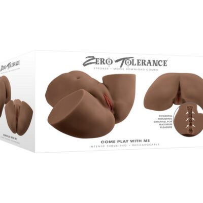 Life-size realistic thrusting stroker in brown TPR by Zero Tolerance Toys