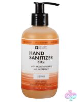 Concept Naturals Citrus Hand Sanitizer Gel 8.12 oz beige bottle with bright citrus scent and Vitamin E moisturizers
