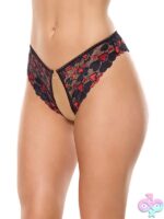 Coquette Heart Lace Crotchless Panty