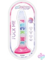 Cotton candy pink 8-inch silicone dildo with suction cup base by Hott Products