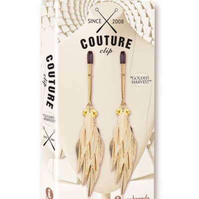 Adjustable gold metal luxury nipple clamps Golden Harvest by Icon Brands