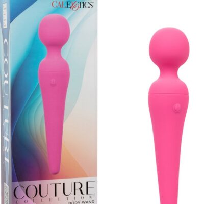 Flexible pink silicone mini wand vibrator with bendable neck by California Exotic Novelties