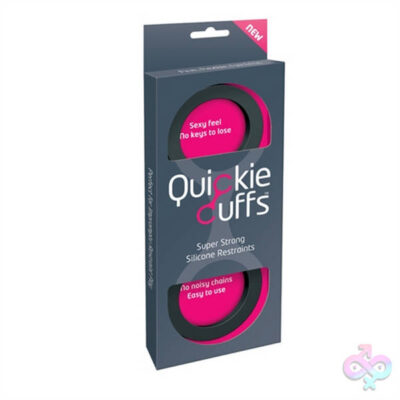 Quickie Cuffs Black Medium wrist restraints by Creative Conceptions — phthalate-free flexible silicone