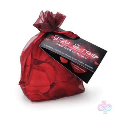 You Me on a Bed of Roses fabric rose set by Creative Conceptions — red roses with sexy suggestion tag