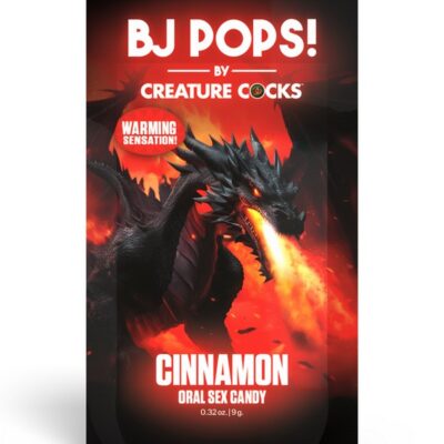 BJ Pops cinnamon flavored popping candy in pink packaging by Xr Creature Cocks