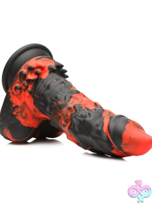 Fire Demon Monster Silicone Dildo – Black - Image 3