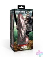 King Kong fantasy silicone dildo in black with sculpted muscle texture and suction cup base by Creature Cocks