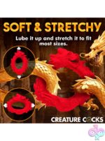 Rise of the Dragon Silicone Cock Ring - Red - Image 9