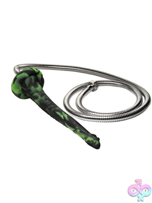 Creature Cocks Spitting Serpent Silicone Enema Snake – Green - Image 2
