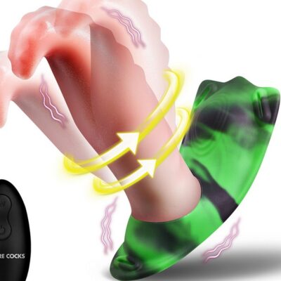 wearable panty vibrator harness Creature Cocks Tongue Twister by XR Brands pink silicone