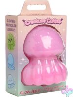 Pink glow-in-the-dark jellyfish licking and vibrating stimulator in silicone by Xr Creature Cuties