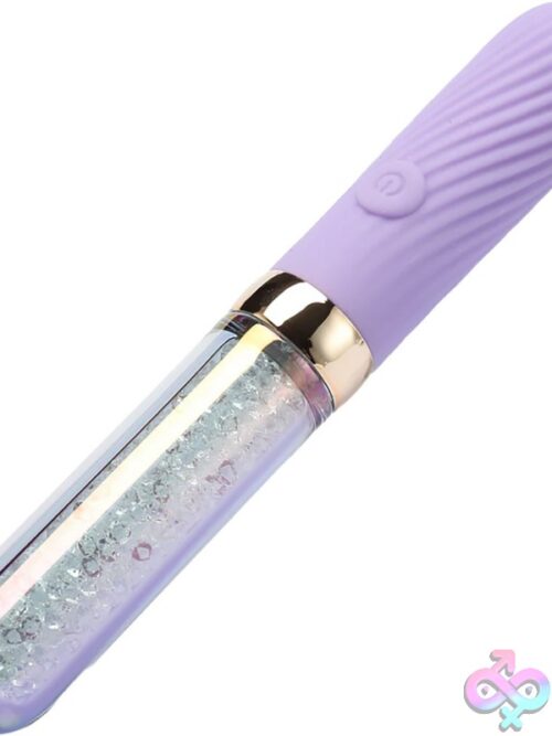Cristal Diamond Glitter Glass Massager – Purple - Image 3
