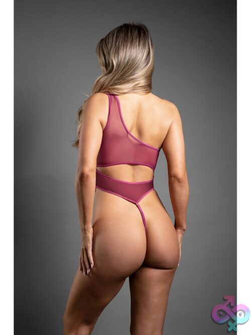 Crotchless Asymmetrical Zipper Teddy - Image 2