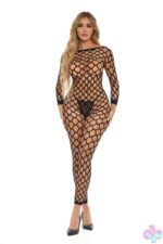 Crotchless Bodystocking - One Size - Black - Image 2