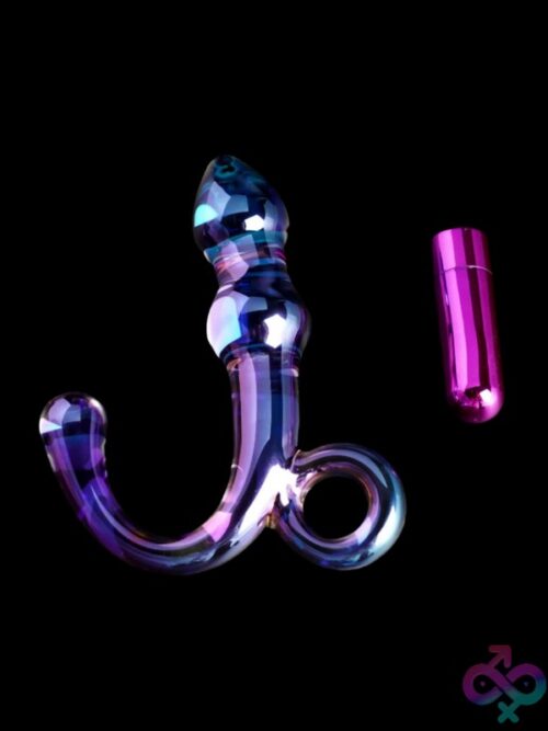 Crystal Orchid Pulse Glass &Amp; Silicone Vibrating Anal Toy - Image 3