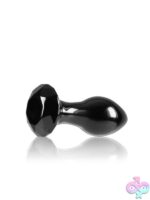 Crystal Gem Glass Anal Plug – Black - Image 3