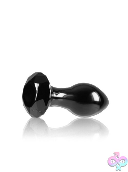 Crystal Gem Glass Anal Plug – Black - Image 3