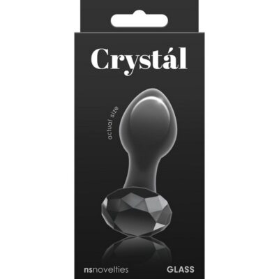 Crystal Gem black borosilicate glass anal plug by Ns Novelties