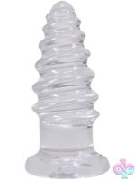 Twisted spiral anal plug Crystal Jellies Anal Twist 7 Inch by Doc Johnson