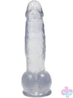 Crystal Jellies Curved Realistic Cock With Balls 7 Inch - Image 2
