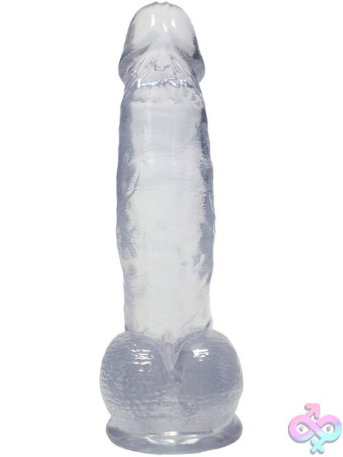 Crystal Jellies Curved Realistic Cock With Balls 7 Inch - Image 2