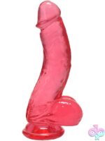 Crystal Jellies Curved Realistic Cock With Balls 7 Inch - Image 3