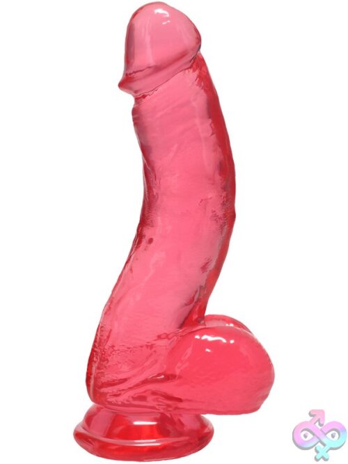 Crystal Jellies Curved Realistic Cock With Balls 7 Inch - Image 3
