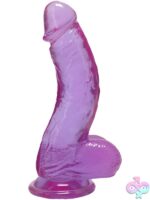Crystal Jellies Curved Realistic Cock With Balls 7 Inch - Image 4