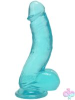 Crystal Jellies Curved Realistic Cock With Balls 7 Inch - Image 5