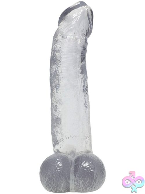 Crystal Jellies Curved Realistic Cock With Balls 8 Inch - Image 2
