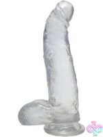Crystal Jellies Curved Realistic Cock With Balls 8 Inch - Image 3