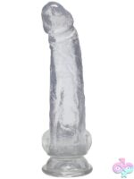 Crystal Jellies Curved Realistic Cock With Balls 8 Inch - Image 4