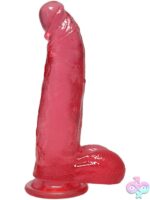 Crystal Jellies Curved Realistic Cock With Balls 8 Inch - Image 5