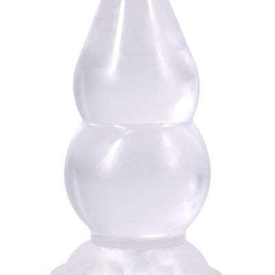 Double Pop Anal Plug Crystal Jellies 6 Inch by Doc Johnson