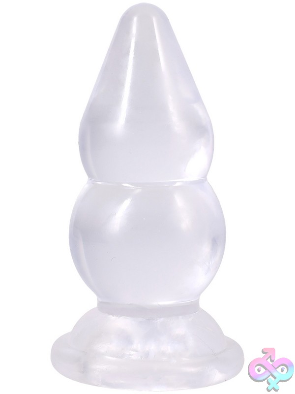 Discreet-Toys-Crystal-Jellies-Double-Pop-Plug-6-Inch-Clear-Nu-Dj0288-94Cd Double Pop Anal Plug Crystal Jellies 6 Inch By Doc Johnson