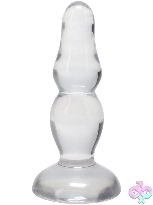 Discreet-Toys-Crystal-Jellies-Novice-Pop-Plug-4-Inch-Clear-Nu-Dj0283-16Cd Tapered Beginner Anal Plug Crystal Jellies Novice Pop Plug 4 Inch By Doc Johnson