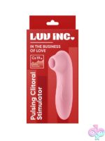 Light pink pulsing clitoral air-pulse stimulator in silicone by Luv Inc