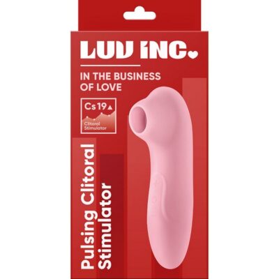 Light pink pulsing clitoral air-pulse stimulator in silicone by Luv Inc