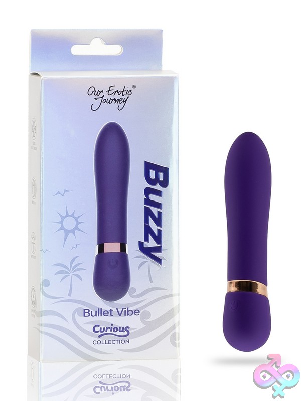 Discreet-Toys-Curious-Buzzy-Bullet-Vibe-Purple-Nu-Sg-Cs-G921 Curious Buzzy Compact Bullet Vibrator In Purple Silicone And Abs By Our Erotic Journey