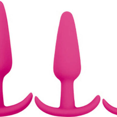 Gossip Rump Rockers 3-piece anal plug trainer set in violet by Curve Toys