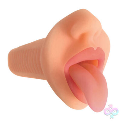 Mistress Courtney Vanilla mouth stroker by Curve Toys — realistic vibrating masturbator in pink