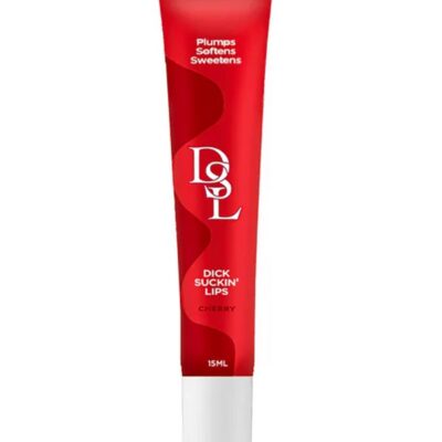 DSL Lip Plumping Serum Cherry flavor by Little Genie — red lip serum with suction applicator