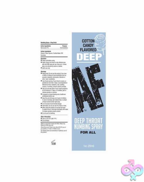 Deep Af Throat Numbing Spray 1Oz - Cotton Candy - Image 2