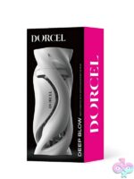 Deep Blow manual masturbator white translucent textured silicone stroker by Dorcel