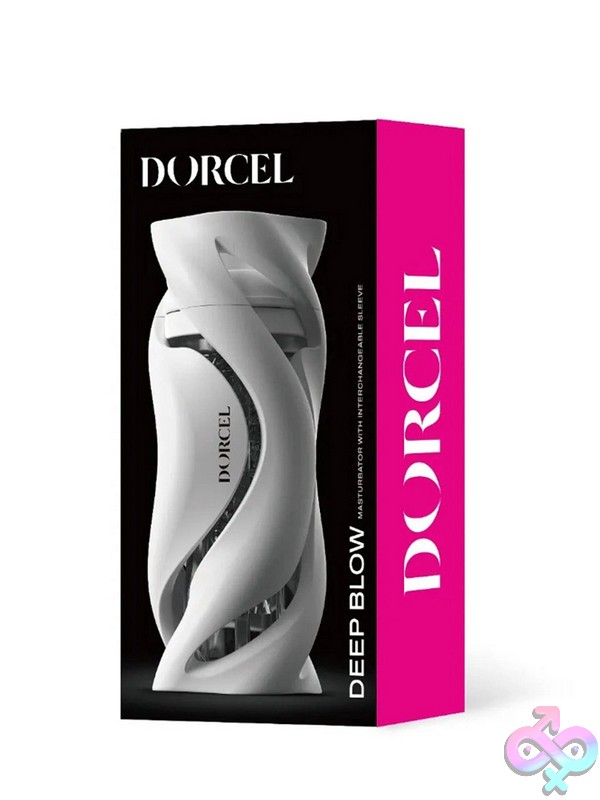 Discreet-Toys-Deep-Blow-White-Nu-Lp-6072899 Deep Blow Manual Masturbator White Translucent Textured Silicone Stroker By Dorcel